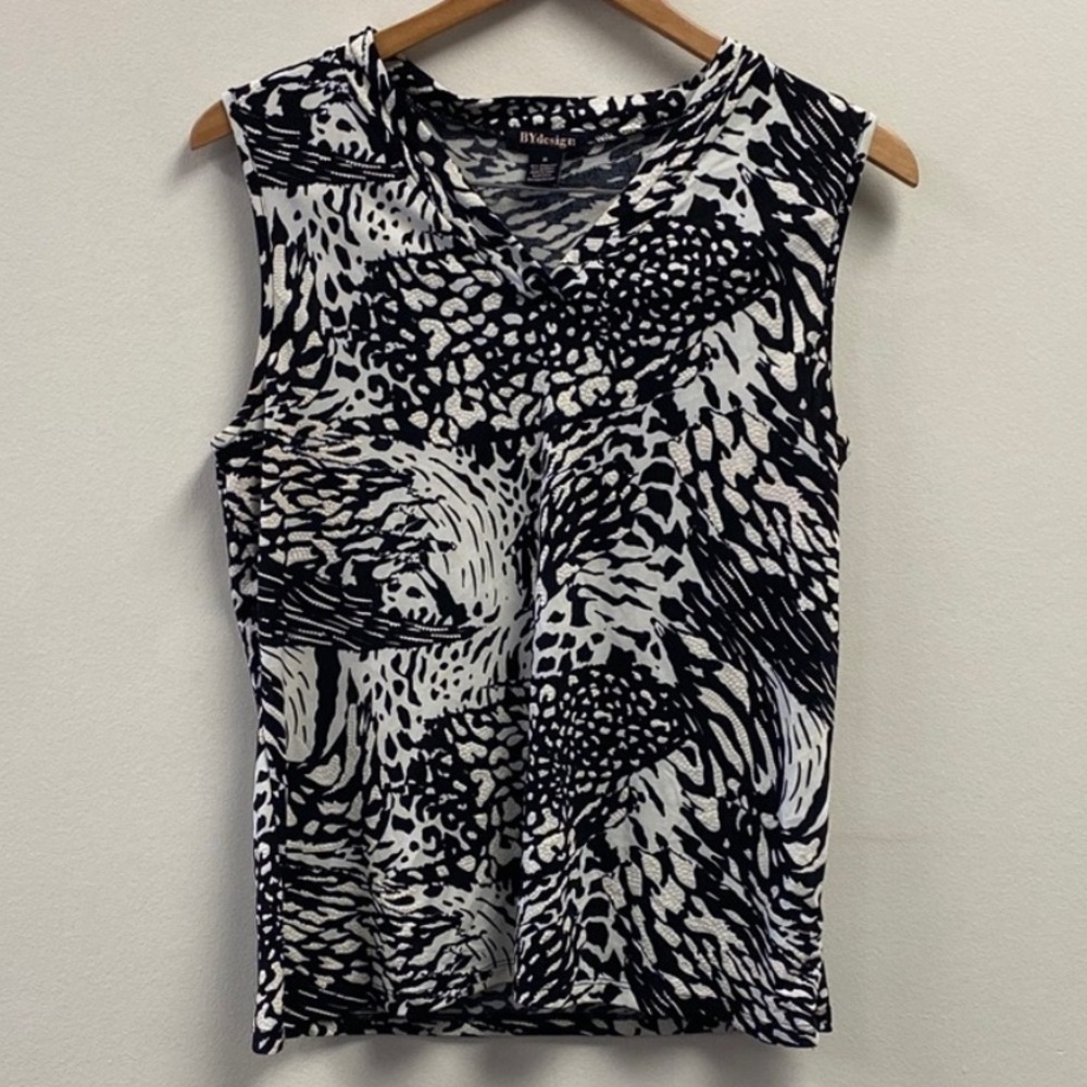 By design Monochrome Abstract Print Tank Top